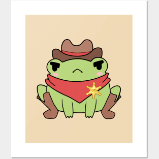 Cute Cowboy Frog Posters and Art